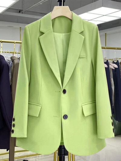 Sieviešu jakas Rozā mazs uzvalks Sieviešu mētelis ikdienišķs mazs brīvs korejiešu variants mazs uzvalks Sieviešu dizains Sense žakete sievietēm