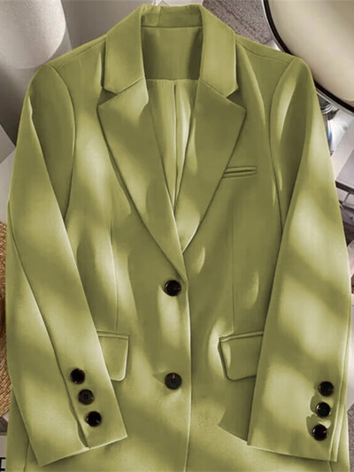 Sieviešu jakas Rozā mazs uzvalks Sieviešu mētelis ikdienišķs mazs brīvs korejiešu variants mazs uzvalks Sieviešu dizains Sense žakete sievietēm