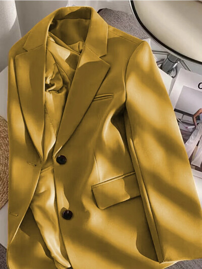 Sieviešu jakas Rozā mazs uzvalks Sieviešu mētelis ikdienišķs mazs brīvs korejiešu variants mazs uzvalks Sieviešu dizains Sense žakete sievietēm