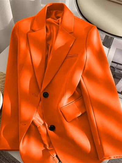 Sieviešu jakas Rozā mazs uzvalks Sieviešu mētelis ikdienišķs mazs brīvs korejiešu variants mazs uzvalks Sieviešu dizains Sense žakete sievietēm