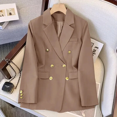 Дамско палто 2023 Пролет Есен Нова корейска мода Slim Fit Темперамент Блейзър Палта Ежедневни свободни дамски блейзъри от висок клас