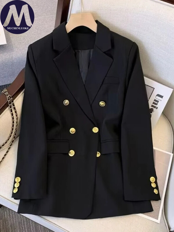 Sieviešu mētelis, 2023. gada pavasara rudens, jauns korejiešu modes Slim Fit temperamenta žakete mēteļi, ikdienas augstas klases brīvi sieviešu bleizeri