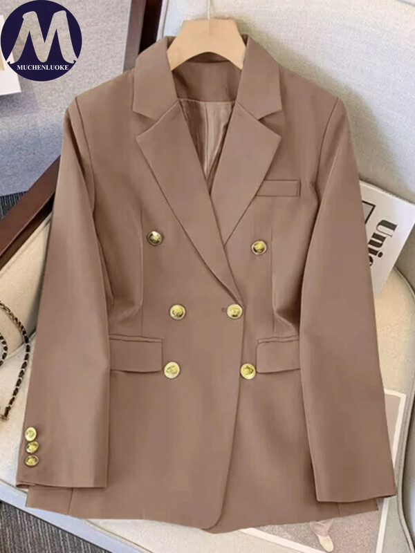 Sieviešu mētelis, 2023. gada pavasara rudens, jauns korejiešu modes Slim Fit temperamenta žakete mēteļi, ikdienas augstas klases brīvi sieviešu bleizeri