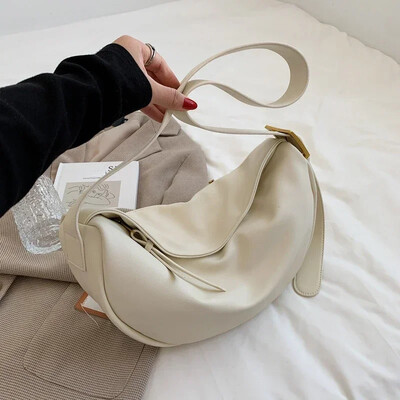 Genți crossbody pentru femei Genți de mână de lux de capacitate mare Genți de umăr moi, solide, pentru femei, geantă de călătorie ocazională Sac vintage nou