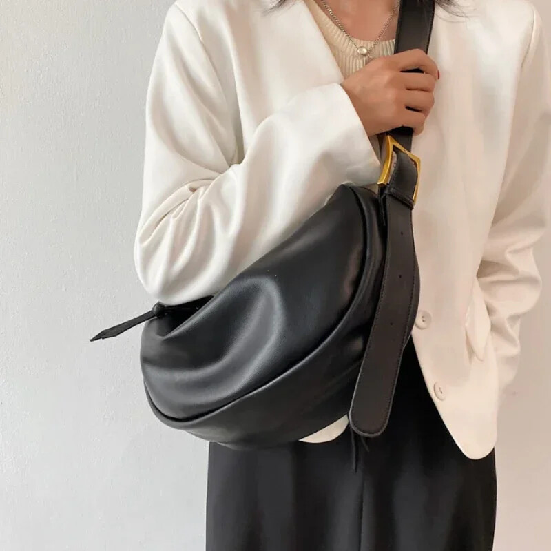 Genți crossbody pentru femei Genți de mână de lux de capacitate mare Genți de umăr moi, solide, pentru femei, geantă de călătorie ocazională Sac vintage nou