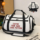 Ceļojumu soma ar logotipu Lielas ietilpības neliela attāluma bagāžas soma ar drukātu nosaukumu Pielāgota fitnesa soma Sporta treniņu soma DIY