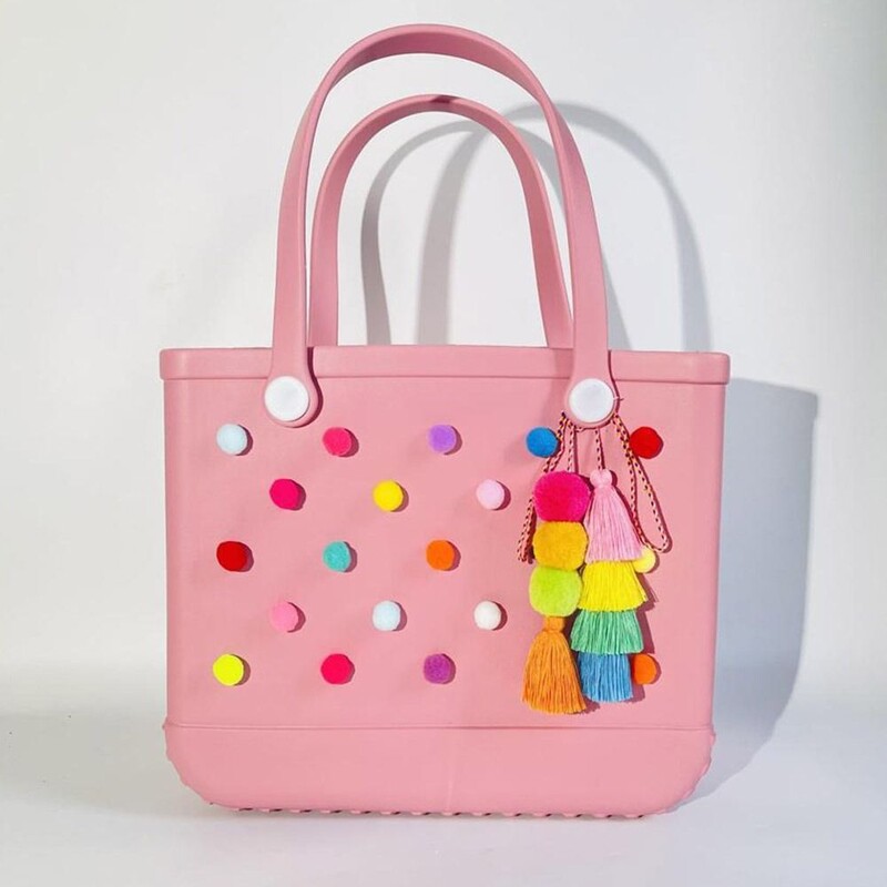 Šarene privjeske za Bogg torbe Uradi sam gumena torba za plažu Dodaci za torbe za plažu Privjesci Cvijeće i biseri Pom Pom rese za Bogg torbu
