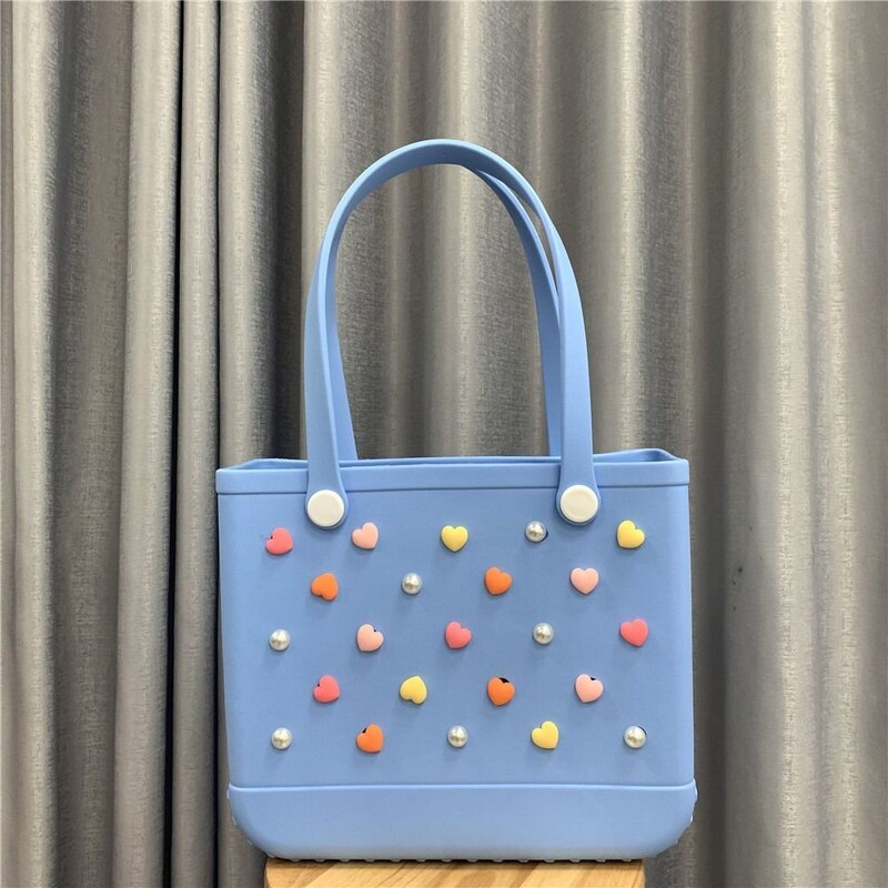 24 de bucăți brelocuri cu butoane perle inimă pentru genți Bogg, accesorii, bricolaj, genți de mână, decorațiuni de plajă