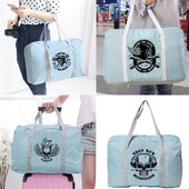 Geantă de călătorie cu imprimeu craniu Geantă unisex de mare capacitate Bagaj Genți de mână impermeabile pentru femei Depozitare haine Genți de călătorie pliabile din nailon