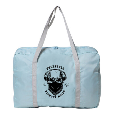 Geantă de călătorie cu imprimeu craniu Geantă unisex de mare capacitate Bagaj Genți de mână impermeabile pentru femei Depozitare haine Genți de călătorie pliabile din nailon