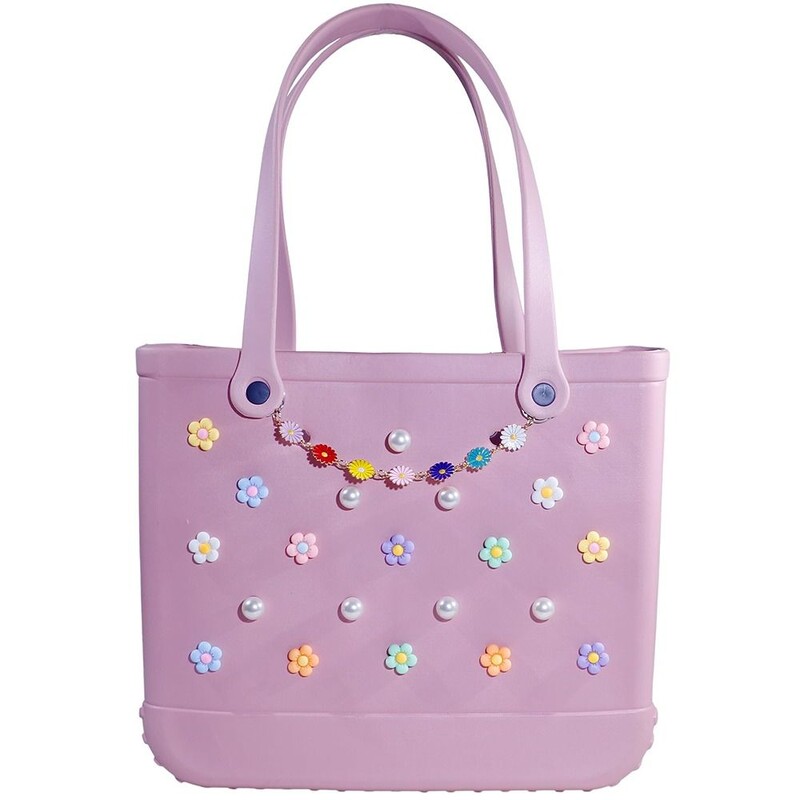 24 komada cvijeća i bisera privjesaka za torbu Bogg kompatibilne sa ženskom gumenom torbom za plažu Dekoracija torbe