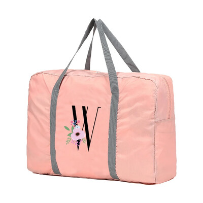 Genți de voiaj Genți de mână unisex Genți de sortare a bagajelor 2024 Geantă de mână cu flori și model negru Geanta de mare capacitate Organizator de bagaje