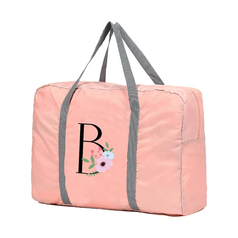 Genți de voiaj Genți de mână unisex Genți de sortare a bagajelor 2024 Geantă de mână cu flori și model negru Geanta de mare capacitate Organizator de bagaje