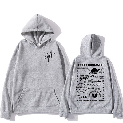 GA Gracie Abrams Singer Printing Hoodies Good Riddance Graphic Sweatshirts s džepovima dugih rukava Muški/Ženski Sudaderas Muški Top