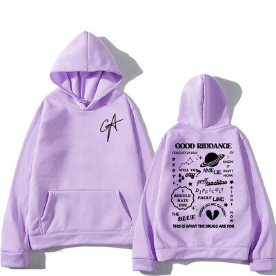 GA Gracie Abrams Singer Printing Hoodies Good Riddance Graphic Sweatshirts s džepovima dugih rukava Muški/Ženski Sudaderas Muški Top