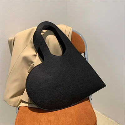 Nova jednobojna torbica u obliku srca za 2023., ženska torba s gornjom ručkom, torba za kupnju, torba na rame Nova trendi torba preko ramena, torbica