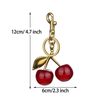 Cherry Charm Handbag κρεμαστό μπρελόκ για γυναικεία εκλεκτά γνωστά στο Διαδίκτυο κρεμαστά κρεμαστά αξεσουάρ Crystal Cherry Bag