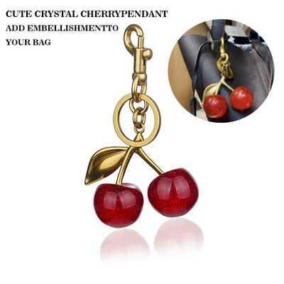 Cherry Charm Ručna torbica Privjesak za ključeve za žene Izvrsni internetski poznati Crystal Cherry Bag Dodaci Visokokvalitetni privjesak