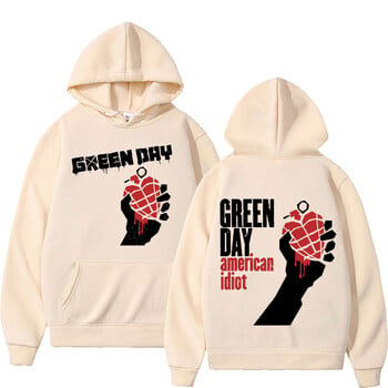 Rare Punk Band Green Day American Idiot Print Hoodie Мъжко облекло Gothic Harajuku Vintage Sweatshirt Мъжки ежедневни суичъри с полар