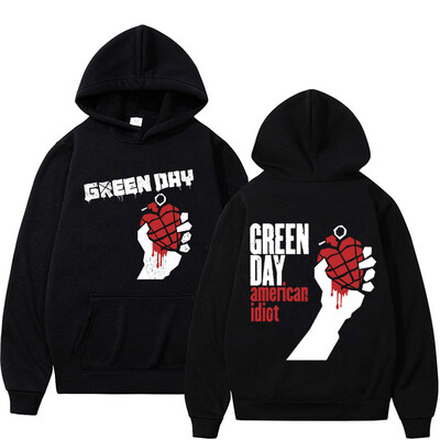 Rare Punk Band Green Day Hoodie s printom American Idiot Muška odjeća Gothic Harajuku Vintage Sweatshirt Muška ležerna majica s kapuljačom od flisa