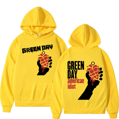Rare Punk Band Green Day Hoodie s printom American Idiot Muška odjeća Gothic Harajuku Vintage Sweatshirt Muška ležerna majica s kapuljačom od flisa