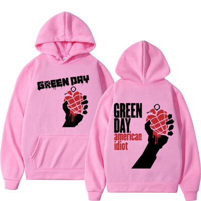 Rare Punk Band Green Day Hoodie s printom American Idiot Muška odjeća Gothic Harajuku Vintage Sweatshirt Muška ležerna majica s kapuljačom od flisa