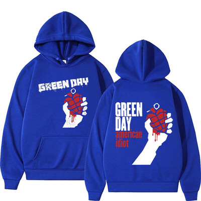 Rare Punk Band Green Day Hoodie s printom American Idiot Muška odjeća Gothic Harajuku Vintage Sweatshirt Muška ležerna majica s kapuljačom od flisa