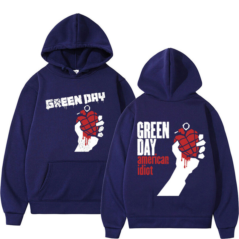 Rare Punk Band Green Day Hoodie s printom American Idiot Muška odjeća Gothic Harajuku Vintage Sweatshirt Muška ležerna majica s kapuljačom od flisa