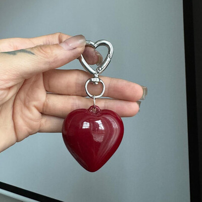 Izsmalcināta temperamenta sarkana sirds loku piekariņi Atslēgu piekariņš Daudzpusīgs tālruņa kulons Modes mugursoma Piekarināms Ornaments Aksesuāri Dāvanas