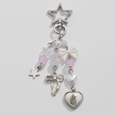 Y2K modni cvijet Zvijezda Ljubavna mašna Jagoda Privjesak Akrilni privjesak Studentska ženska torba Ruksak Hlače Lanac Dodaci