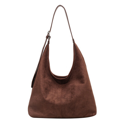 Női velúr válltáska Simple Tote Kézitáska Nagy kapacitású Elegáns Vintage Női Táskák Hobo Bag Ingázó Táska kültéri utazótáska