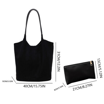 Sieviešu zamšādas plecu soma Vienkārša rokassomiņa Lielas ietilpības šiks vintage sieviešu somas klaiņojoša soma pārvietošanās soma āra ceļojumu soma