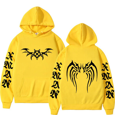 Rapper Ken Carson X Wing Hanorace Bărbați Femei Îmbrăcăminte Hanorace cu glugă la modă Pulovere casual supradimensionate cu mânecă lungă Îmbrăcăminte de stradă