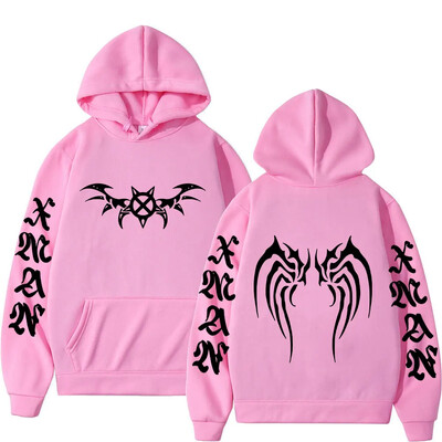 Rapper Ken Carson X Wing Hanorace Bărbați Femei Îmbrăcăminte Hanorace cu glugă la modă Pulovere casual supradimensionate cu mânecă lungă Îmbrăcăminte de stradă