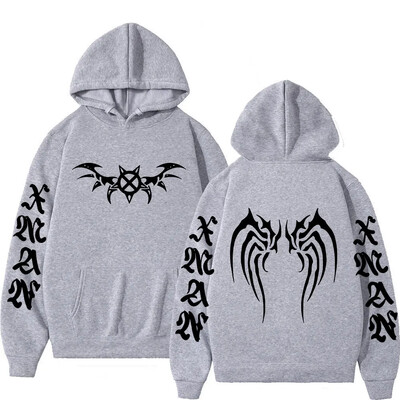 Rapper Ken Carson X Wing Hanorace Bărbați Femei Îmbrăcăminte Hanorace cu glugă la modă Pulovere casual supradimensionate cu mânecă lungă Îmbrăcăminte de stradă