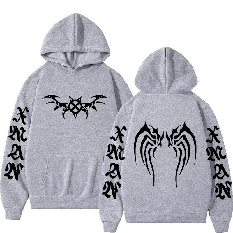 Rapper Ken Carson X Wing Hanorace Bărbați Femei Îmbrăcăminte Hanorace cu glugă la modă Pulovere casual supradimensionate cu mânecă lungă Îmbrăcăminte de stradă