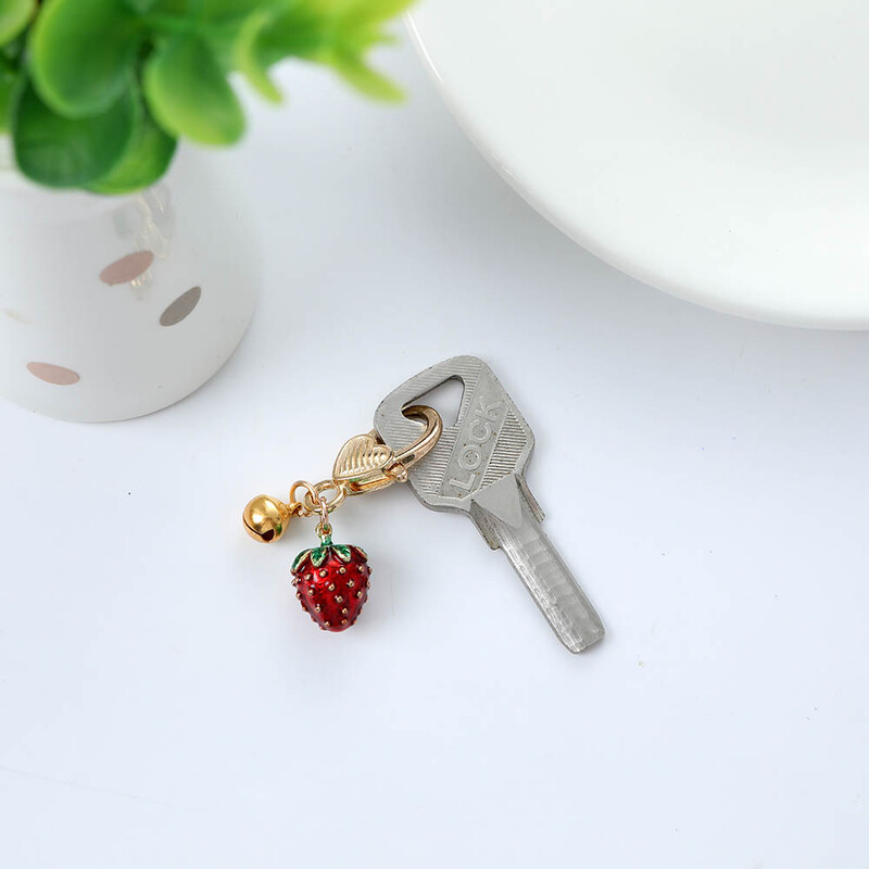 прекрасна ягодова каишка за мобилен телефон Цветна верижка за телефон Ръчно изработени ключодържатели Телефони Канап Висулка Ключодържатели за портфейл подаръци