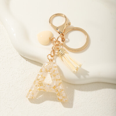 Ключодържател с начална буква на г-жа Сладки подаръци за Свети Валентин със сърца и пискюли Ключодържател Раница Висяща кола Висулка