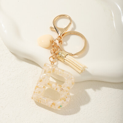 Ключодържател с начална буква на г-жа Сладки подаръци за Свети Валентин със сърца и пискюли Ключодържател Раница Висяща кола Висулка