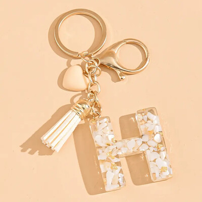 Ключодържател с начална буква на г-жа Сладки подаръци за Свети Валентин със сърца и пискюли Ключодържател Раница Висяща кола Висулка