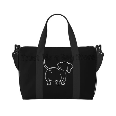 Drăguț Teckel Câini Genți Duffle Durabil Personalize Sport Gym Travel Geantă Unisex Weekender Peste noapte Genți mari de antrenament