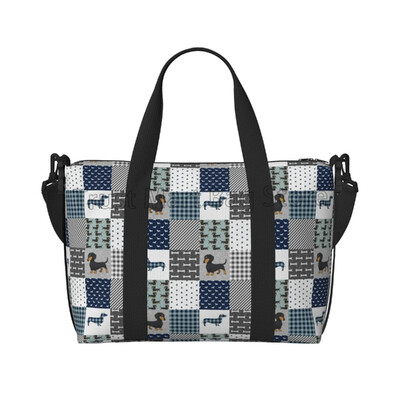 Drăguț Teckel Câini Genți Duffle Durabil Personalize Sport Gym Travel Geantă Unisex Weekender Peste noapte Genți mari de antrenament