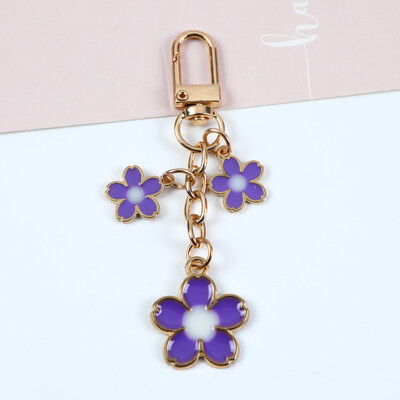 Modni ženski privjesak za ključeve od imitacije cvijeta trešnje Jednostavan privjesak za ključeve sa slovom, torbica, torbica, ukrasni nakit