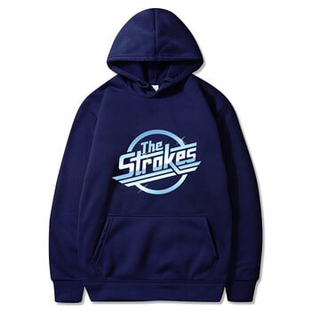 Strokes Hoodie πουλόβερ Μόδα Κλασικό πουλόβερ με κουκούλα Cozy Fleece Ανδρικά ρούχα με κουκούλα Ευέλικτο Casual πουλόβερ με κουκούλα