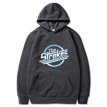 Strokes Hoodie πουλόβερ Μόδα Κλασικό πουλόβερ με κουκούλα Cozy Fleece Ανδρικά ρούχα με κουκούλα Ευέλικτο Casual πουλόβερ με κουκούλα