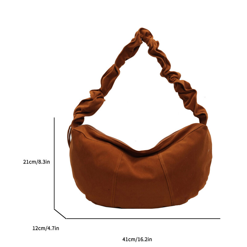 Geanta de umar din piele intoarsa pentru femei Geanta de mana mica hobo cu mai multe buzunare cu curea reglabila Geanta Crescent Mini clutch pentru calatorii de munca
