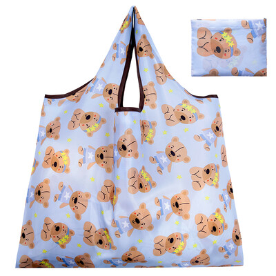 Geantă de cumpărături pliabilă, ecologică, mare, reutilizabilă, portabilă, pe umăr, pentru călătorie, cumpărături, modă, buzunar