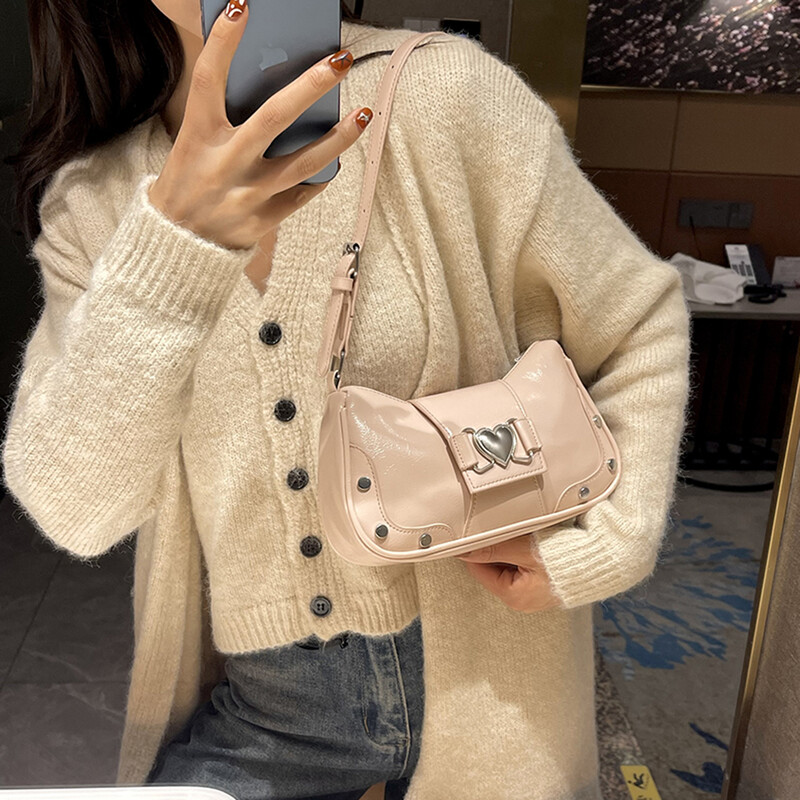 Modna ženska torba na rame Y2K torba ispod pazuha Luksuzna dizajnerska torba Plisirana torba ispod pazuha Jednobojna kurirska torba Torbica Skitnice Ručne torbe