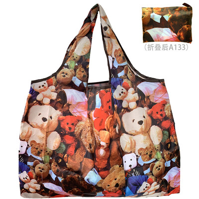 58X53X40cm geantă ecologică pliabilă din pânză Oxford geantă de cumpărături ecologică geantă portabilă geantă mare de supermarket pentru băcănie