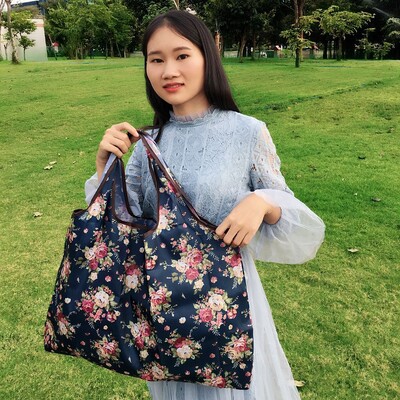 58X53X40cm geantă ecologică pliabilă din pânză Oxford geantă de cumpărături ecologică geantă portabilă geantă mare de supermarket pentru băcănie